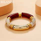 Bilandi Retro Style Stretch Bracelet For Women Female Hot Sale VintateSPECIFICATIONSBrand Name: bilandiOrigin: Mainland ChinaGender: WomenMetals Type: Zinc alloyBracelets Type: BanglesFine or Fashion: FashionStyle: TRENDYMaterial: MetaJewelry CirclesJewelry CirclesWomen Female Hot Sale Vintate Temperament Resin Acrylic Bracelet Modern Jewelry