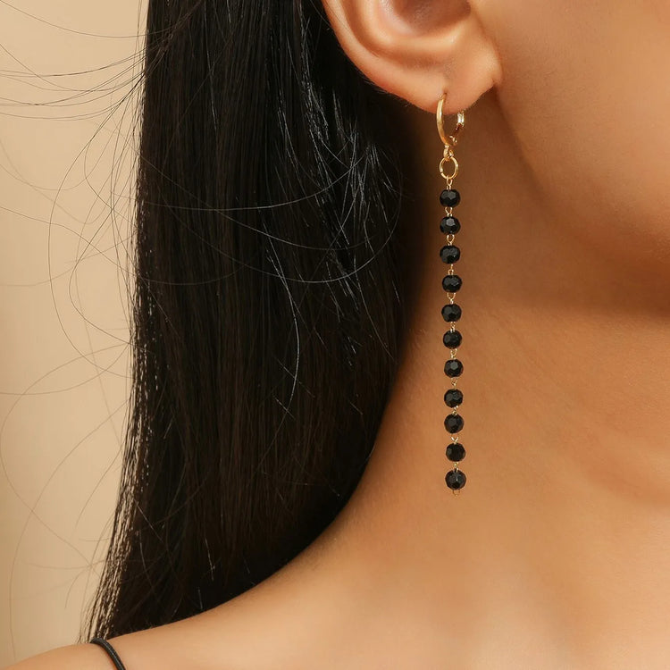 New hot sale titanium steel ball chain earrings long black dot tassel SPECIFICATIONSBrand Name: HPXmasMaterial: Cubic ZirconiaOrigin: Mainland ChinaCN: GuangdongMetals Type: CopperModel Number: E2109292668Item Type: EarringsStyle: TRENJewelry CirclesJewelry Circleshot sale titanium steel ball chain earrings long black dot tassel earrings (chain 6cm)