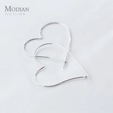 MODIAN Hot Sale Fashion Simple Charm Hearts Earrings 925 Sterling SilvSPECIFICATIONSBrand Name: ModianMain Stone: NONEOrigin: Mainland ChinaCertificate: YESItem Weight: 1.47gMetals Type: silverMetal Stamp: 925,SterlingFine or Fashion: Jewelry CirclesJewelry CirclesMODIAN Hot Sale Fashion Simple Charm Hearts Earrings 925 Sterling Silver Classic Big Hoop Earrings