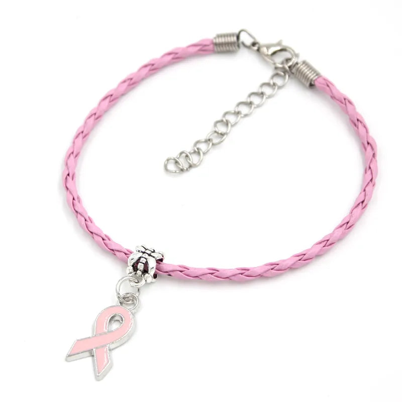 New Arrival  Breast Cancer Bracelet Yellow Pink Ribbon Charm BraceletsSPECIFICATIONSBrand Name: LIOBONARGender: WomenMaterial: MetalMetals Type: Zinc alloyBracelets Type: Charm BraceletsOrigin: Mainland ChinaCN: ZhejiangChain Type: PU Jewelry CirclesJewelry CirclesArrival Breast Cancer Bracelet Yellow Pink Ribbon Charm Bracelets Awareness Jewelry