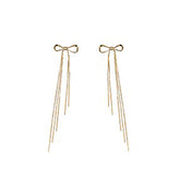 Classic Metal Bow Gold Colour Tassel Drop Earrings For Woman 2023 New SPECIFICATIONSBrand Name: TaoyaMaterial: MetalMetals Type: Copper AlloyOrigin: Mainland ChinaCN: ZhejiangItem Type: EarringsStyle: ClassicEarring Type: Drop EarringsJewelry CirclesJewelry CirclesClassic Metal Bow Gold Colour Tassel Drop Earrings