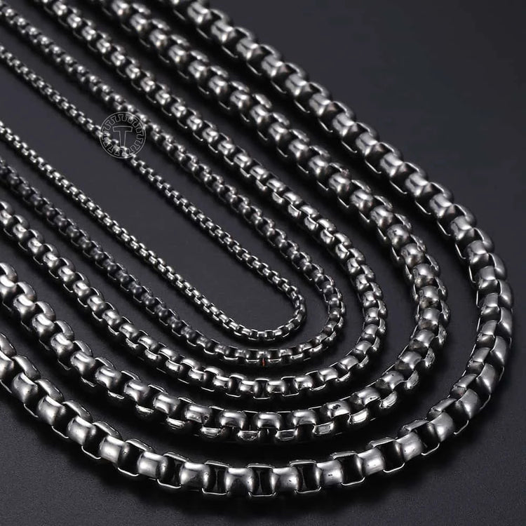 Davieslee Mens Necklace Gunmetal Thin Stainless Steel Round Box Chain SPECIFICATIONSBrand Name: DaviesleeMetals Type: Stainless SteelOrigin: Mainland ChinaCN: GuangdongNecklace Type: Chains NecklacesMaterial: MetalGender: MenFunction: Jewelry CirclesJewelry CirclesDavieslee Mens Necklace Gunmetal Thin Stainless Steel Round Box Chain Necklaces