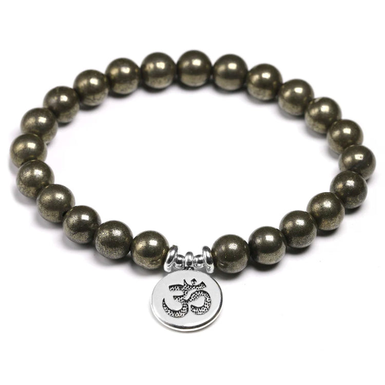 Natural Pyrite Bracelet Bracelet Charm Lotus Jewelry Energy Healing StSPECIFICATIONSBrand Name: YMORLGender: lovers&