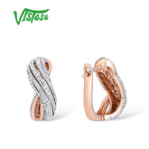 VISTOSO Gold Earrings For Women 14K 585 Rose Gold Sparkling Luxury DiaSPECIFICATIONSBrand Name: VISTOSOOrigin: Mainland ChinaCertificate: YESMain Stone: DiamondDiamond Cut: ExcellentWhite Diamond Color: GDiamond Clarity: SI2Diamond ShaJewelry CirclesJewelry CirclesWomen 14K 585 Rose Gold Sparkling Luxury Diamond Wedding Band Engagement Trendy Fine Jewelry