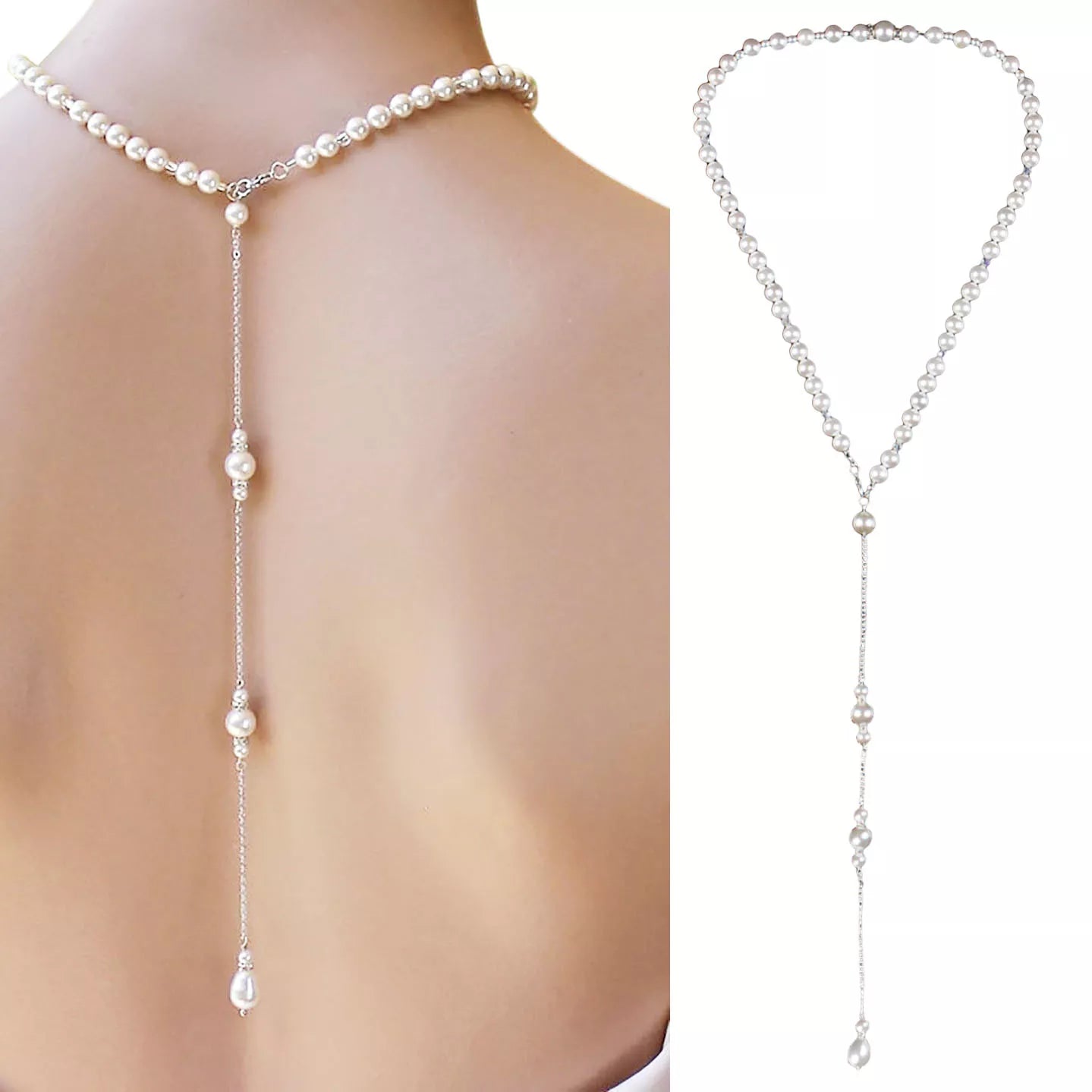 2019 New Simulated Pearl Backdrop Necklaces Back Chain Jewelry For WomSPECIFICATIONSBrand Name: NoneMetals Type: Zinc alloyMetals Type: Copper AlloyOrigin: Mainland ChinaNecklace Type: Chains NecklacesMaterial: MetalGender: WomenFunctiJewelry CirclesJewelry CirclesSimulated Pearl Backdrop Necklaces Back Chain Jewelry