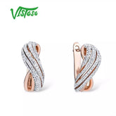 VISTOSO Gold Earrings For Women 14K 585 Rose Gold Sparkling Luxury DiaSPECIFICATIONSBrand Name: VISTOSOOrigin: Mainland ChinaCertificate: YESMain Stone: DiamondDiamond Cut: ExcellentWhite Diamond Color: GDiamond Clarity: SI2Diamond ShaJewelry CirclesJewelry CirclesWomen 14K 585 Rose Gold Sparkling Luxury Diamond Wedding Band Engagement Trendy Fine Jewelry