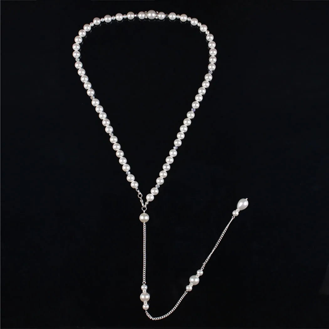 2019 New Simulated Pearl Backdrop Necklaces Back Chain Jewelry For WomSPECIFICATIONSBrand Name: NoneMetals Type: Zinc alloyMetals Type: Copper AlloyOrigin: Mainland ChinaNecklace Type: Chains NecklacesMaterial: MetalGender: WomenFunctiJewelry CirclesJewelry CirclesSimulated Pearl Backdrop Necklaces Back Chain Jewelry