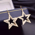 2018 New Sale five-pointed star Trendy Stars Clip Earrings For Women ESPECIFICATIONSBrand Name: JIOFREEMaterial: MetalGender: WomenEarring Type: Clip EarringsShape\pattern: StarFine or Fashion: FashionStyle: PunkItem Type: EarringsModeJewelry CirclesJewelry Circles-pointed star Trendy Stars Clip Earrings