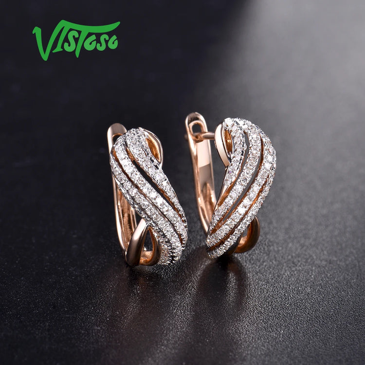 VISTOSO Gold Earrings For Women 14K 585 Rose Gold Sparkling Luxury DiaSPECIFICATIONSBrand Name: VISTOSOOrigin: Mainland ChinaCertificate: YESMain Stone: DiamondDiamond Cut: ExcellentWhite Diamond Color: GDiamond Clarity: SI2Diamond ShaJewelry CirclesJewelry CirclesWomen 14K 585 Rose Gold Sparkling Luxury Diamond Wedding Band Engagement Trendy Fine Jewelry