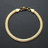 hot sale 6mm 316l stainless steel gold black color flat snake chain br