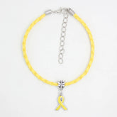 New Arrival  Breast Cancer Bracelet Yellow Pink Ribbon Charm BraceletsSPECIFICATIONSBrand Name: LIOBONARGender: WomenMaterial: MetalMetals Type: Zinc alloyBracelets Type: Charm BraceletsOrigin: Mainland ChinaCN: ZhejiangChain Type: PU Jewelry CirclesJewelry CirclesArrival Breast Cancer Bracelet Yellow Pink Ribbon Charm Bracelets Awareness Jewelry