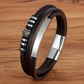 TYO Hot Sale Multilayer Braided Wrap Leather Bracelets For Men StainleSPECIFICATIONSBrand Name: TYOGender: MenMaterial: LeatherMetals Type: Stainless SteelBracelets Type: Charm BraceletsOrigin: Mainland ChinaCN: GuangdongChain Type: LeJewelry CirclesJewelry CirclesMen Stainless Steel Charm Magnetic Clasp Rock Handmade Bangles Gift