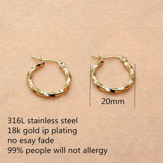 Gold-color IP Plated 20mm Hoop Earrings No Easy Fade Allergy Free EarsSPECIFICATIONSBrand Name: NoneMaterial: MetalOrigin: Mainland ChinaCN: GuangdongMetals Type: Stainless SteelMetals Type: TitaniumEarring Type: Hoop EarringsShape\patJewelry CirclesJewelry CirclesGold-color IP Plated 20mm Hoop Earrings