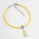 New Arrival  Breast Cancer Bracelet Yellow Pink Ribbon Charm BraceletsSPECIFICATIONSBrand Name: LIOBONARGender: WomenMaterial: MetalMetals Type: Zinc alloyBracelets Type: Charm BraceletsOrigin: Mainland ChinaCN: ZhejiangChain Type: PU Jewelry CirclesJewelry CirclesArrival Breast Cancer Bracelet Yellow Pink Ribbon Charm Bracelets Awareness Jewelry