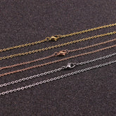 10pcs Stainless Steel Link Black Plated 18K Gold Chains Necklaces DIY SPECIFICATIONSBrand Name: AiovloMetals Type: Stainless SteelOrigin: Mainland ChinaCN: GuangdongNecklace Type: Chains NecklacesMaterial: MetalGender: UnisexFunction: Jewelry CirclesJewelry Circles10pcs Stainless Steel Link Black Plated 18K Gold Chains Necklaces DIY Jewelry Cuban Chains Suit Wholesale Bulk Sale Materials