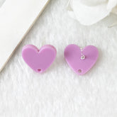 10pcs/lot Multicolour  Acrylic Ear Post Stud Earrings Heart With Loop SPECIFICATIONSBrand Name: YiyidecoOrigin: Mainland ChinaMetals Type: Zinc alloyCharms Type: HeartsFine or Fashion: FashionModel Number: AC642Material: AcrylicStyle: Jewelry CirclesJewelry Circles10pcs/lot Multicolour Acrylic Ear Post Stud Earrings Heart