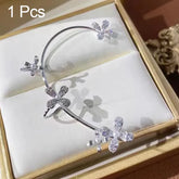 1 Pc Hot Sale Sweet Inlay Zircon Moon Star Ear Bones Clip Women&