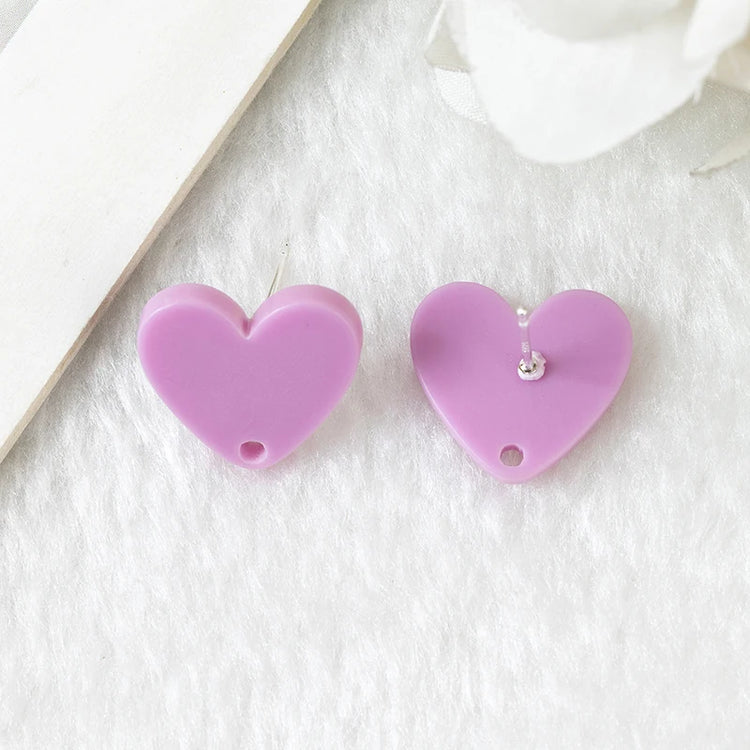 10pcs/lot Multicolour  Acrylic Ear Post Stud Earrings Heart With Loop SPECIFICATIONSBrand Name: YiyidecoOrigin: Mainland ChinaMetals Type: Zinc alloyCharms Type: HeartsFine or Fashion: FashionModel Number: AC642Material: AcrylicStyle: Jewelry CirclesJewelry Circles10pcs/lot Multicolour Acrylic Ear Post Stud Earrings Heart