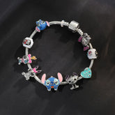 Disney Stitch Charm Bracelet Cartoon Lilo & Stitch Inspired Bracelet DSPECIFICATIONSBrand Name: DisneyGender: WomenMaterial: MetalMetals Type: Zinc alloyBracelets Type: Charm BraceletsOrigin: Mainland ChinaCN: ZhejiangChain Type: SnakeJewelry CirclesJewelry CirclesDisney Stitch Charm Bracelet Cartoon Lilo & Stitch Inspired Bracelet DIY Stitch Pendant Beads Bangle