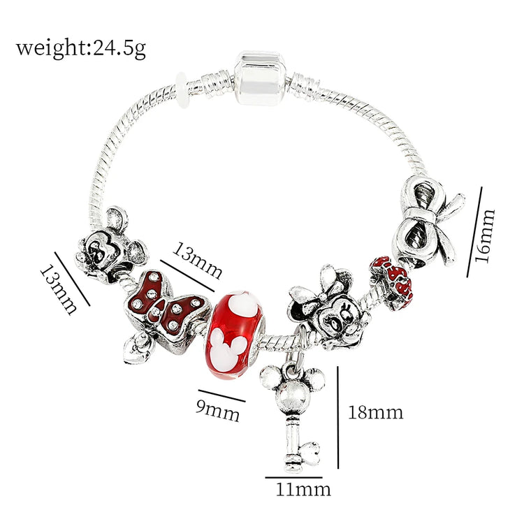 Disney Stitch Charm Bracelet Cartoon Lilo & Stitch Inspired Bracelet DSPECIFICATIONSBrand Name: DisneyGender: WomenMaterial: MetalMetals Type: Zinc alloyBracelets Type: Charm BraceletsOrigin: Mainland ChinaCN: ZhejiangChain Type: SnakeJewelry CirclesJewelry CirclesDisney Stitch Charm Bracelet Cartoon Lilo & Stitch Inspired Bracelet DIY Stitch Pendant Beads Bangle