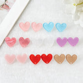 10pcs/lot Multicolour  Acrylic Ear Post Stud Earrings Heart With Loop SPECIFICATIONSBrand Name: YiyidecoOrigin: Mainland ChinaMetals Type: Zinc alloyCharms Type: HeartsFine or Fashion: FashionModel Number: AC642Material: AcrylicStyle: Jewelry CirclesJewelry Circles10pcs/lot Multicolour Acrylic Ear Post Stud Earrings Heart