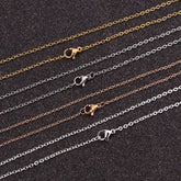 10pcs Stainless Steel Link Black Plated 18K Gold Chains Necklaces DIY SPECIFICATIONSBrand Name: AiovloMetals Type: Stainless SteelOrigin: Mainland ChinaCN: GuangdongNecklace Type: Chains NecklacesMaterial: MetalGender: UnisexFunction: Jewelry CirclesJewelry Circles10pcs Stainless Steel Link Black Plated 18K Gold Chains Necklaces DIY Jewelry Cuban Chains Suit Wholesale Bulk Sale Materials