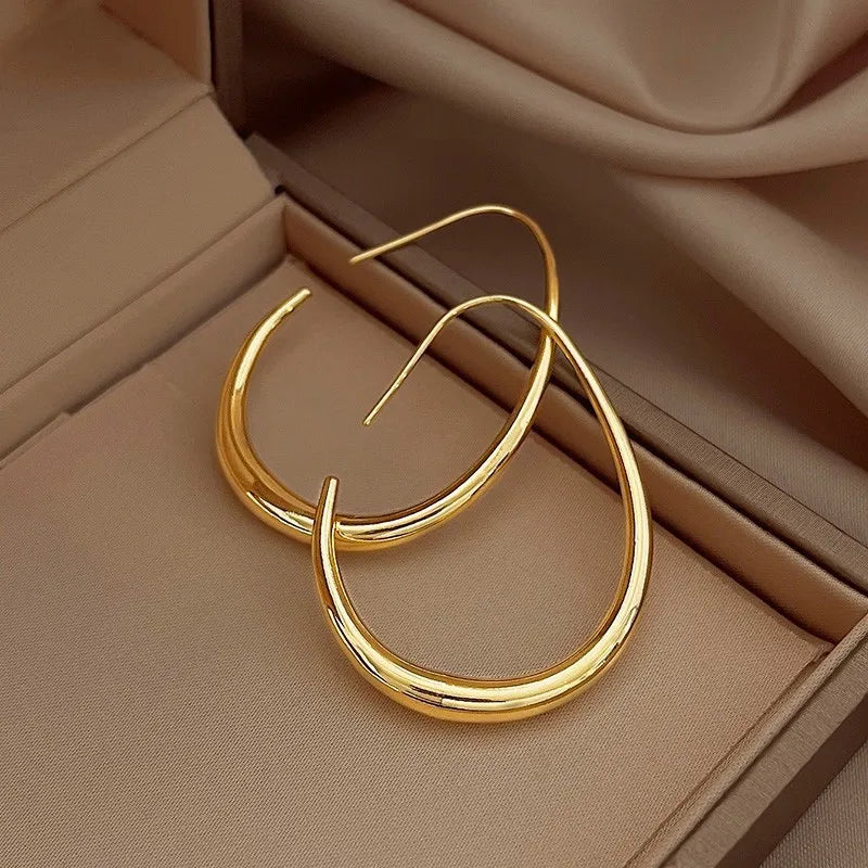 Hot Sale 925 Silver Needle Geometric Oval Hoop Earrings For Women SimpSPECIFICATIONSBrand Name: NoneMaterial: MetalOrigin: Mainland ChinaCN: ZhejiangMetals Type: CopperEarring Type: Hoop EarringsShape\pattern: GeometricFine or Fashion:Jewelry CirclesJewelry CirclesHot Sale 925 Silver Needle Geometric Oval Hoop Earrings