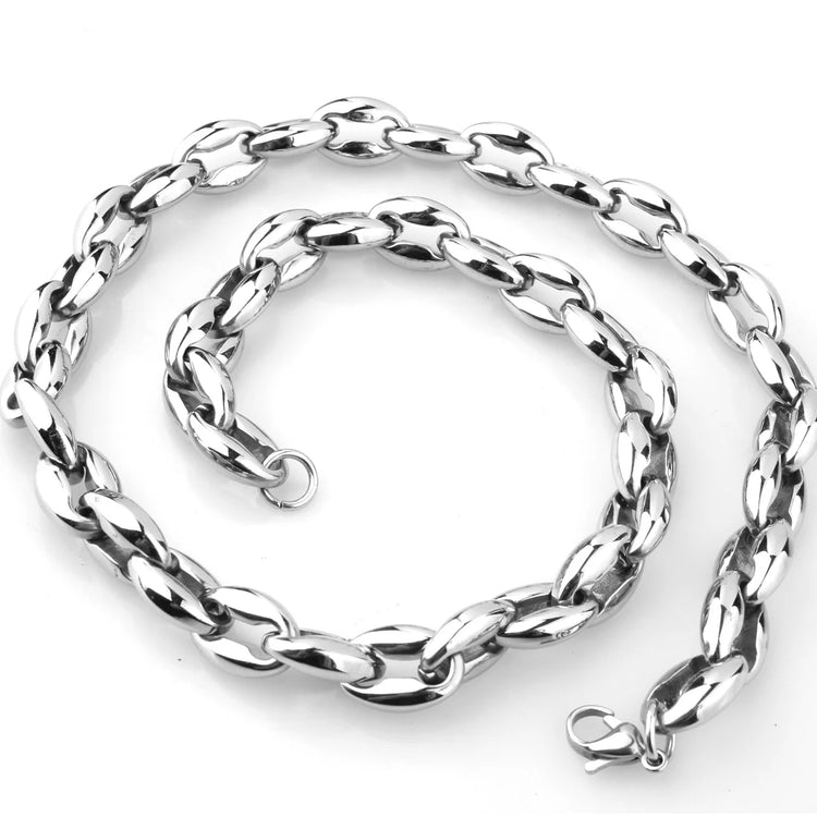 Retail! 7-40" Length 316L Stainless Steel Silver color Polished CoffeeSPECIFICATIONSBrand Name: Granny ChicMetals Type: Stainless SteelOrigin: Mainland ChinaCN: SichuanNecklace Type: Chains NecklacesMaterial: MetalGender: UnisexModel NJewelry CirclesJewelry CirclesRetail