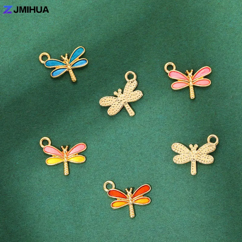 15PCS Enamel Colorful Dragonfly Charms Pendant Supplies For DIY HandmaSPECIFICATIONSBrand Name: ZJMIHUAOrigin: Mainland ChinaMetals Type: Zinc alloyCharms Type: AnimalsFine or Fashion: FashionModel Number: Charms DYD250Material: MetalSJewelry CirclesJewelry CirclesDIY Handmade Earrings Bracelets Jewelry Making Findings Accessories