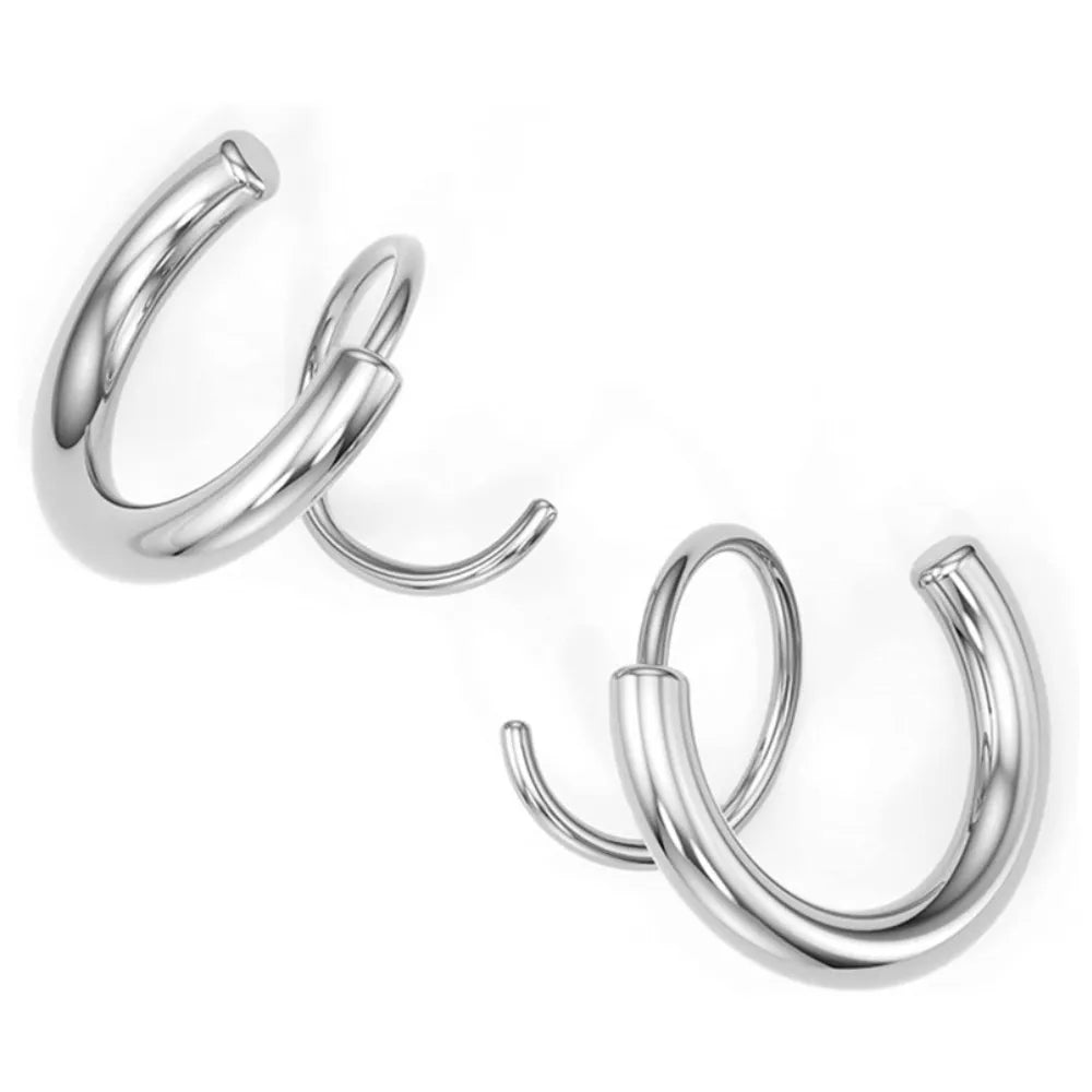 Fashion Hot sale Spiral Double Loop Twisted Earrings Senior Stainless SPECIFICATIONSBrand Name: NoneMaterial: MetalOrigin: Mainland ChinaCN: ZhejiangMetals Type: Stainless SteelModel Number: HSE21061603DItem Type: EarringsStyle: ClassiJewelry CirclesJewelry CirclesFashion Hot sale Spiral Double Loop Twisted Earrings Senior Stainless Steel 18k Gold Plated Earrings Women Party Jewelry Gift