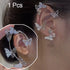 1 Pc Hot Sale Sweet Inlay Zircon Moon Star Ear Bones Clip Women&