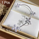 1 Pc Hot Sale Sweet Inlay Zircon Moon Star Ear Bones Clip Women&