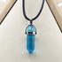 Natural Agate Glass Hexagonal Column Point Leather Cord Necklace PendaSPECIFICATIONSBrand Name: NoneMetals Type: Stainless SteelOrigin: Mainland ChinaCN: ZhejiangNecklace Type: Chains NecklacesMaterial: glassGender: lovers&