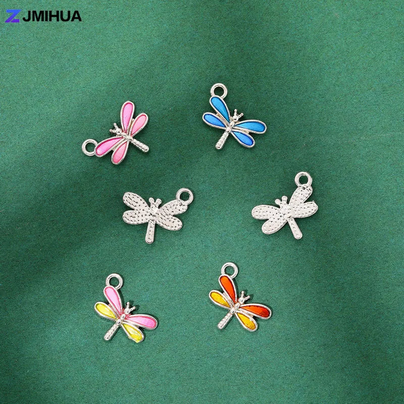 15PCS Enamel Colorful Dragonfly Charms Pendant Supplies For DIY HandmaSPECIFICATIONSBrand Name: ZJMIHUAOrigin: Mainland ChinaMetals Type: Zinc alloyCharms Type: AnimalsFine or Fashion: FashionModel Number: Charms DYD250Material: MetalSJewelry CirclesJewelry CirclesDIY Handmade Earrings Bracelets Jewelry Making Findings Accessories