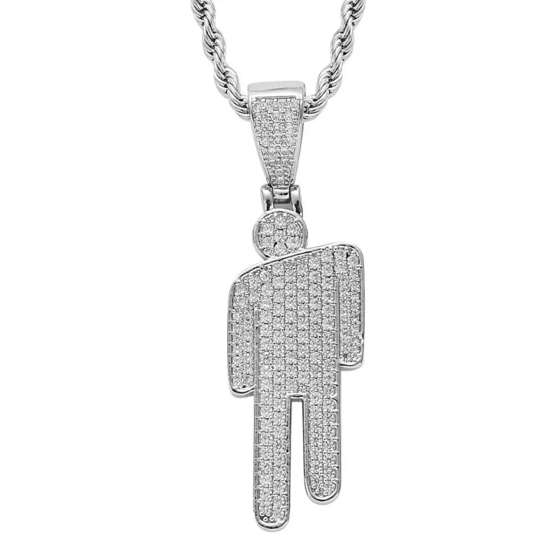 Skew Head Pendant Full of Zircon Chaoren Hip Hop NecklaceSPECIFICATIONSBrand Name: NoneMetals Type: Stainless SteelMetals Type: Zinc alloyOrigin: Mainland ChinaCN: ZhejiangNecklace Type: Pendant NecklacesMaterial: MetalGenJewelry CirclesJewelry CirclesZircon Chaoren Hip Hop Necklace