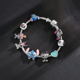 Disney Stitch Charm Bracelet Cartoon Lilo & Stitch Inspired Bracelet DSPECIFICATIONSBrand Name: DisneyGender: WomenMaterial: MetalMetals Type: Zinc alloyBracelets Type: Charm BraceletsOrigin: Mainland ChinaCN: ZhejiangChain Type: SnakeJewelry CirclesJewelry CirclesDisney Stitch Charm Bracelet Cartoon Lilo & Stitch Inspired Bracelet DIY Stitch Pendant Beads Bangle