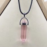 Natural Agate Glass Hexagonal Column Point Leather Cord Necklace PendaSPECIFICATIONSBrand Name: NoneMetals Type: Stainless SteelOrigin: Mainland ChinaCN: ZhejiangNecklace Type: Chains NecklacesMaterial: glassGender: lovers&