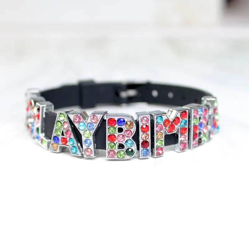 21cm Bracelet Lyric With Letters Black White Slide Charms Letters WithSPECIFICATIONSBrand Name: NoneOrigin: Mainland ChinaGender: UnisexMetals Type: Zinc alloyBracelets Type: Cuff BraceletFine or Fashion: FashionMaterial: Alloy
21cm BrJewelry CirclesJewelry CirclesLetters Black White Slide Charms Letters