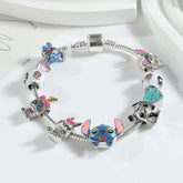 Disney Stitch Charm Bracelet Cartoon Lilo & Stitch Inspired Bracelet DSPECIFICATIONSBrand Name: DisneyGender: WomenMaterial: MetalMetals Type: Zinc alloyBracelets Type: Charm BraceletsOrigin: Mainland ChinaCN: ZhejiangChain Type: SnakeJewelry CirclesJewelry CirclesDisney Stitch Charm Bracelet Cartoon Lilo & Stitch Inspired Bracelet DIY Stitch Pendant Beads Bangle