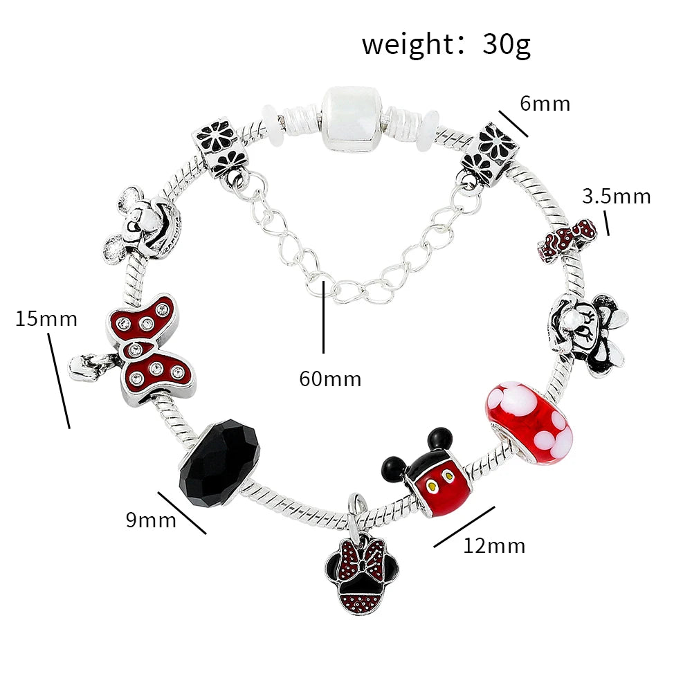 Disney Stitch Charm Bracelet Cartoon Lilo & Stitch Inspired Bracelet DSPECIFICATIONSBrand Name: DisneyGender: WomenMaterial: MetalMetals Type: Zinc alloyBracelets Type: Charm BraceletsOrigin: Mainland ChinaCN: ZhejiangChain Type: SnakeJewelry CirclesJewelry CirclesDisney Stitch Charm Bracelet Cartoon Lilo & Stitch Inspired Bracelet DIY Stitch Pendant Beads Bangle