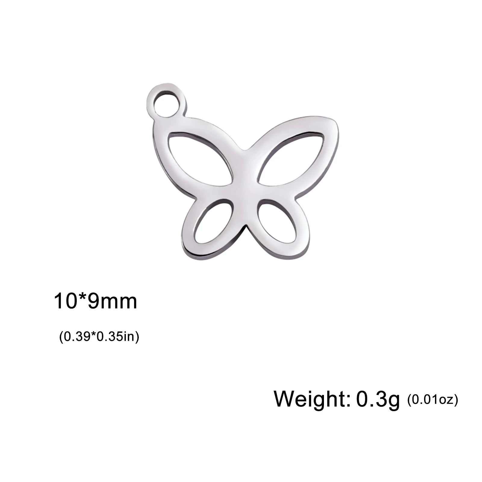5PCS Butterfly Pendant Charm Earrings Necklace Stainless Steel Women'sSPECIFICATIONSBrand Name: NoneOrigin: Mainland ChinaMetals Type: Stainless SteelCharms Type: AnimalsFine or Fashion: FashionModel Number: Butterfly Pendant CharmMateJewelry CirclesJewelry Circles5PCS Butterfly Pendant Charm Earrings Necklace Stainless Steel Women'