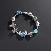 Disney Stitch Charm Bracelet Cartoon Lilo & Stitch Inspired Bracelet DSPECIFICATIONSBrand Name: DisneyGender: WomenMaterial: MetalMetals Type: Zinc alloyBracelets Type: Charm BraceletsOrigin: Mainland ChinaCN: ZhejiangChain Type: SnakeJewelry CirclesJewelry CirclesDisney Stitch Charm Bracelet Cartoon Lilo & Stitch Inspired Bracelet DIY Stitch Pendant Beads Bangle